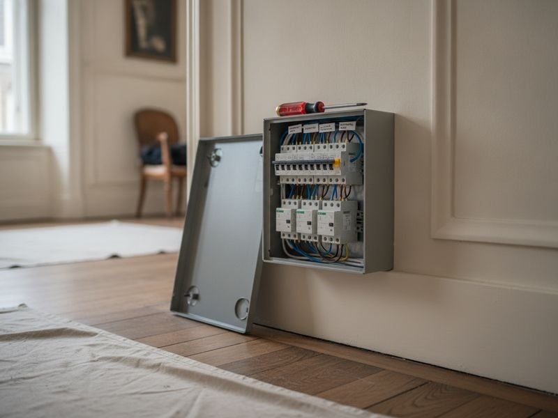 Remplacement de tableau électrique à Forest (1190) : nouveau tableau câblé avec disjoncteurs et différentiels étiquetés